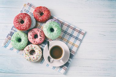 Lezzetli donuts ile kompozisyon