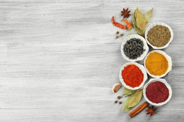 assortment of Aromatic spices  clipart