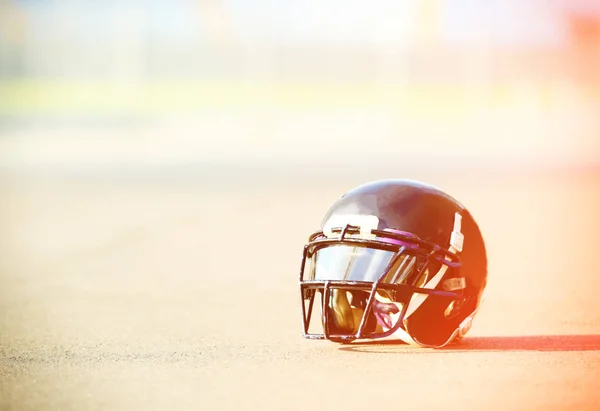 Capacete Rugby preto — Fotografia de Stock