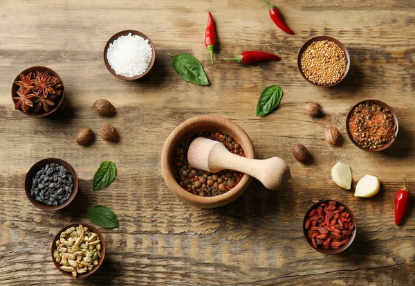 Composition with different spices — Stock Photo, Image