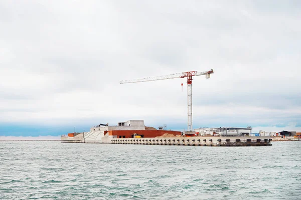 Local de construção à beira-mar — Fotografia de Stock