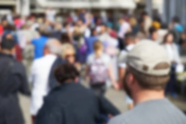 crowd of people in street