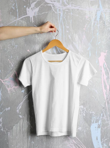 T-shirt blanc blanc blanc — Photo