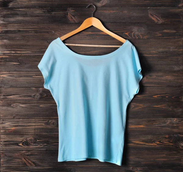 Blank light blue t-shirt — Stock Photo, Image