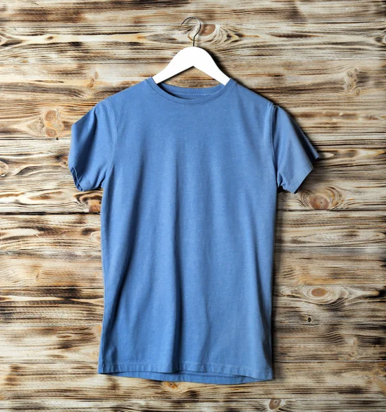 Blank blue t-shirt — Stock Photo, Image