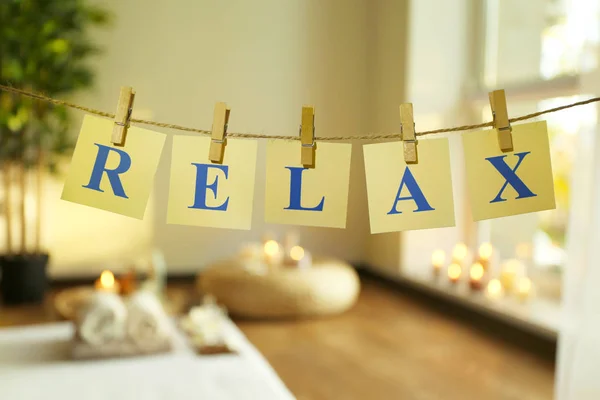 Carte con scritta RELAX — Foto Stock