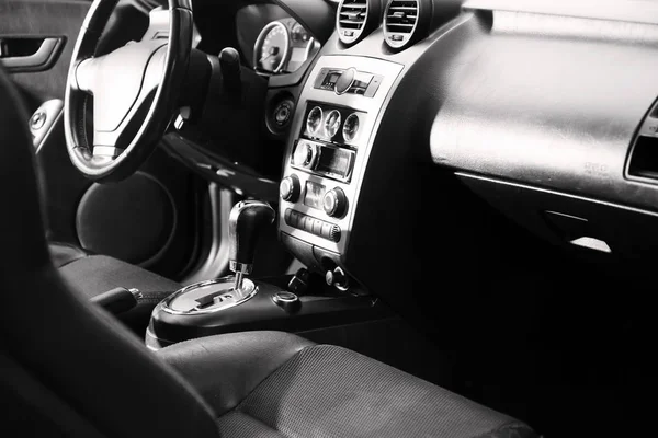 Modern dashboard in a car interior — Stock Photo, Image