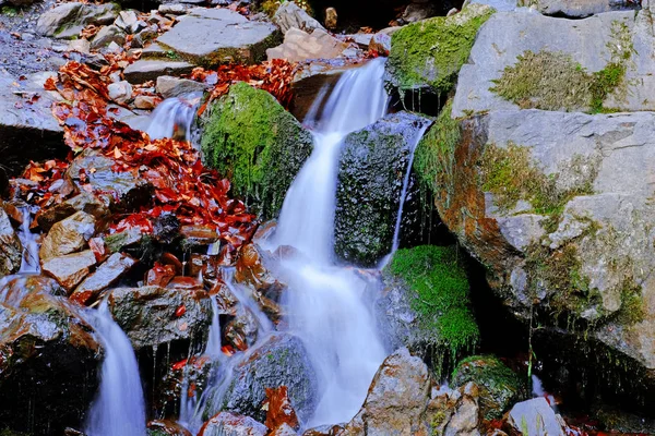 Mountain stream and big stones — Stock Photo, Image