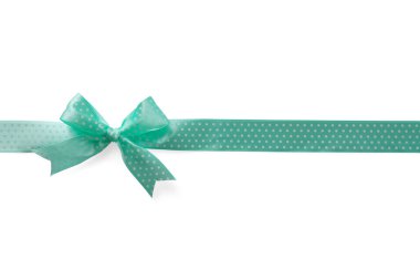 Güzel yeşil şerit yay ile