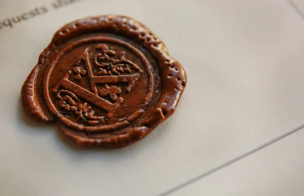 Notarial wax stamp — Stock Photo, Image