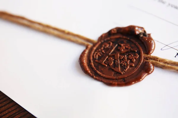 Notarial wax stamp — Stock Photo, Image