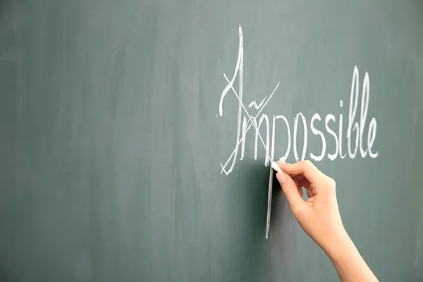 Transforming IMPOSSIBLE into POSSIBLE word — Stock Photo, Image