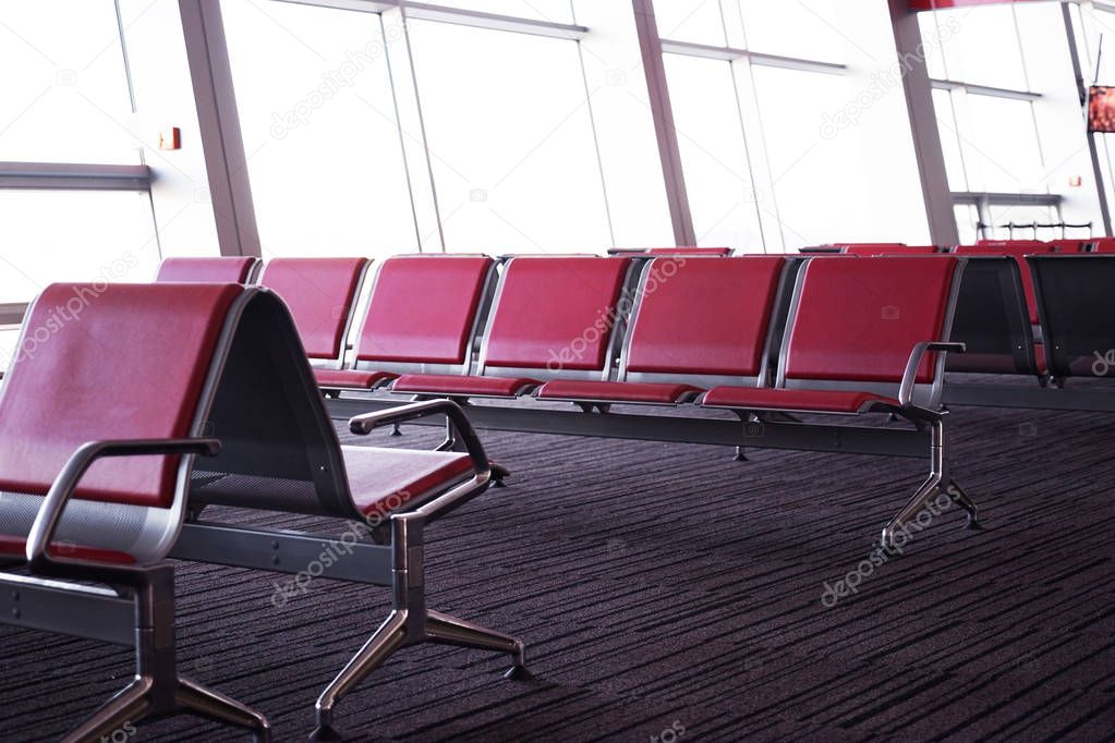 Empty seats in airport
