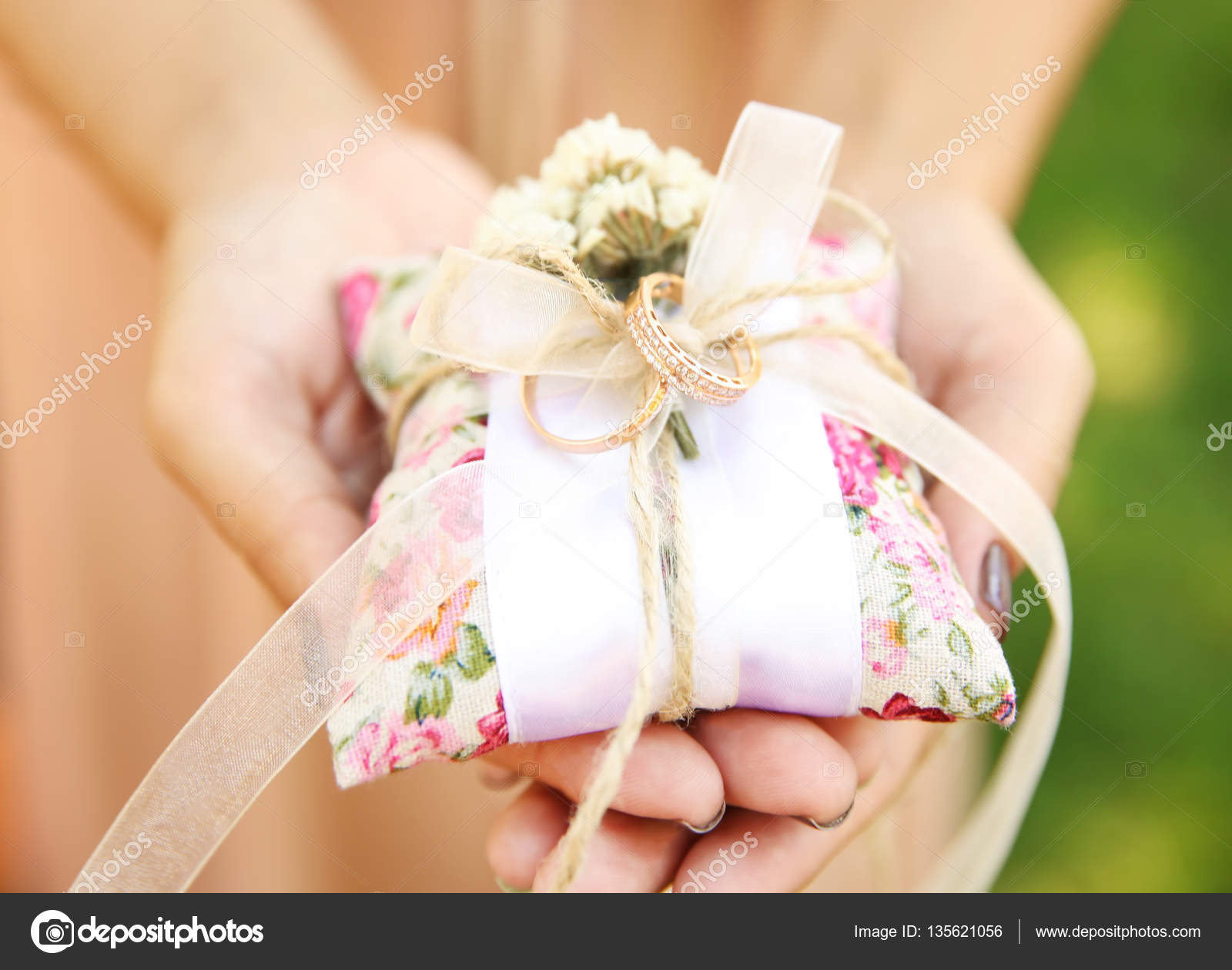 Holding bride rings wedding stock depositphotos