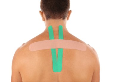 geri uygulanan Fizyo teyp ile