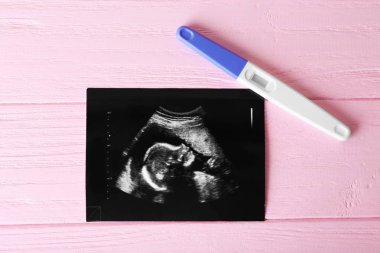 Ultrason fotoğraf ve gebelik testi 