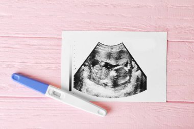 Ultrason fotoğraf ve gebelik testi 