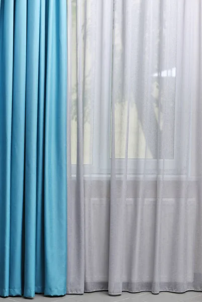 Window with elegant curtain — Stock Photo, Image