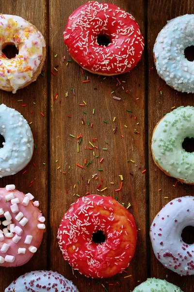 Lezzetli renkli donut — Stok fotoğraf