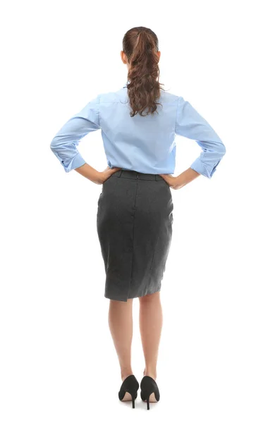 Businesswoman standing back — Stock Photo, Image