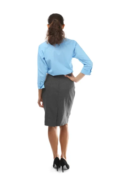 Businesswoman standing back — Stock Photo, Image