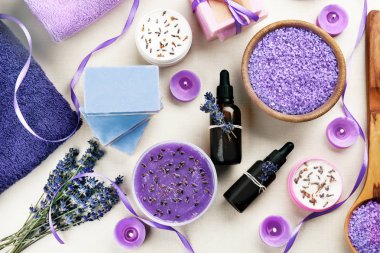 lavanta ile Spa kompozisyon