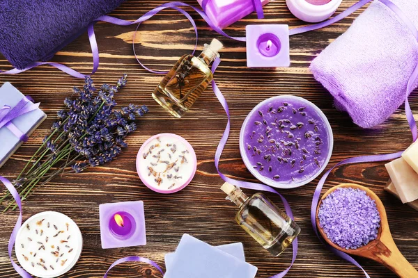 Composizione SPA con lavanda — Foto Stock