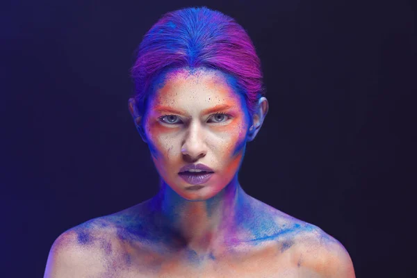 Mujer con increíble body-art — Foto de Stock