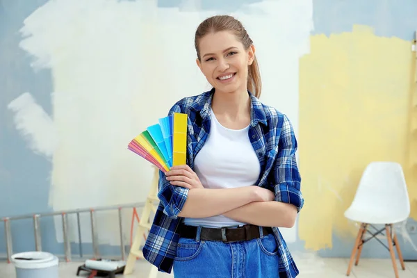 Young female decorator — Stock Photo, Image