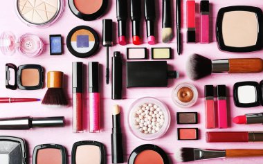 Düz makyaj kozmetik lay