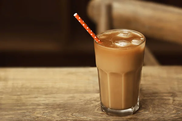 Ein Glas kalten Kaffees — Stockfoto