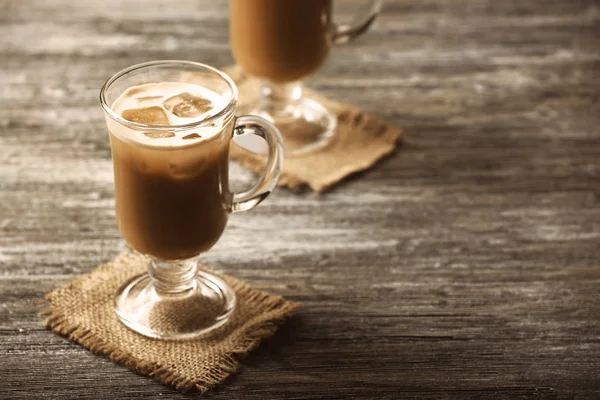 Glasses of cold coffee — Stock Photo, Image