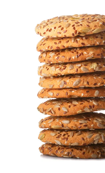 Stack av spannmål cookies — Stockfoto