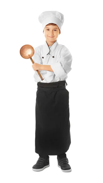 Aranyos fiú chef egységes — Stock Fotó