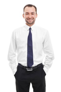 mutlu yakışıklı işadamı 