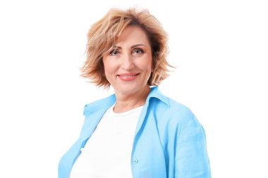 Güzel orta yaşlı kadın.