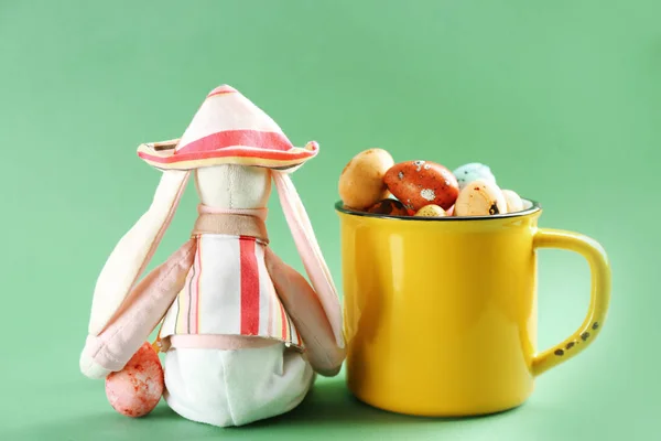 Easter bunny with eggs — Stock Photo, Image