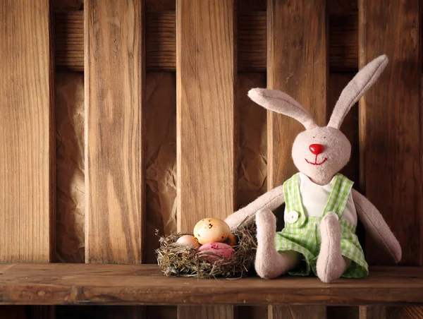 Easter bunny with eggs — Stock Photo, Image