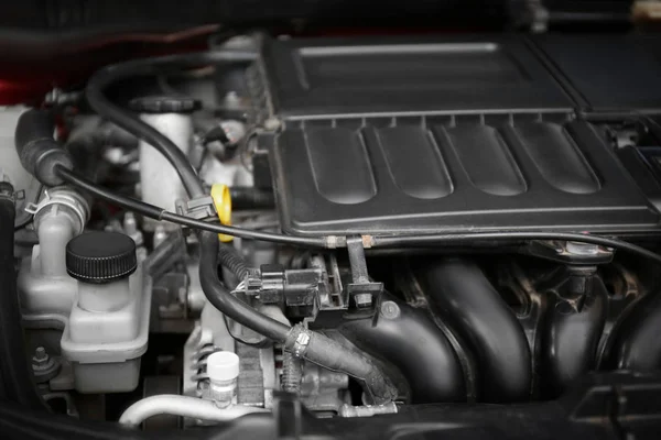Close-up van automotor — Stockfoto