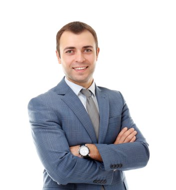 kendinden emin yakışıklı işadamı 