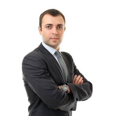 kendinden emin yakışıklı işadamı 