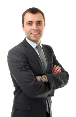 kendinden emin yakışıklı işadamı 