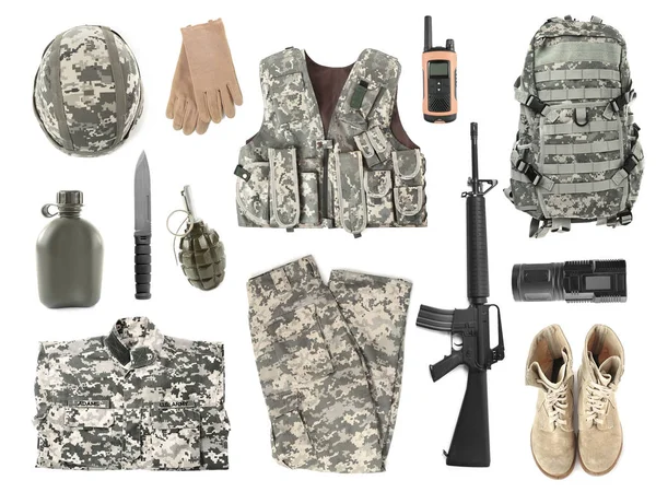 Conjunto de cosas militares —  Fotos de Stock
