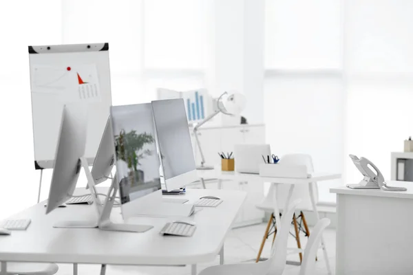 Modern office with computers — Stock Photo, Image