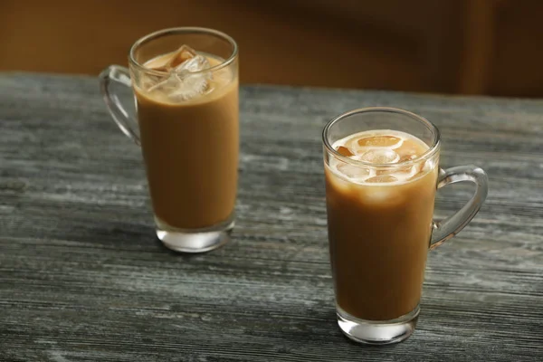 Стаканы холодного кофе — стоковое фото