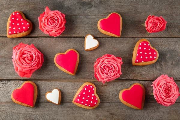 Valentine hearts cookies