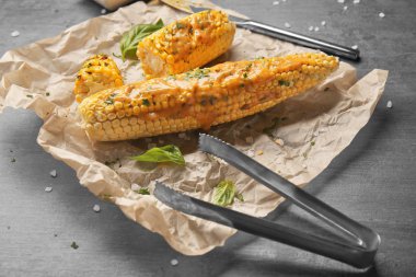 lezzetli ızgara corncobs