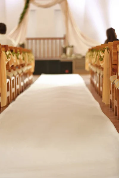 Asientos borrosos en la ceremonia de boda — Foto de Stock