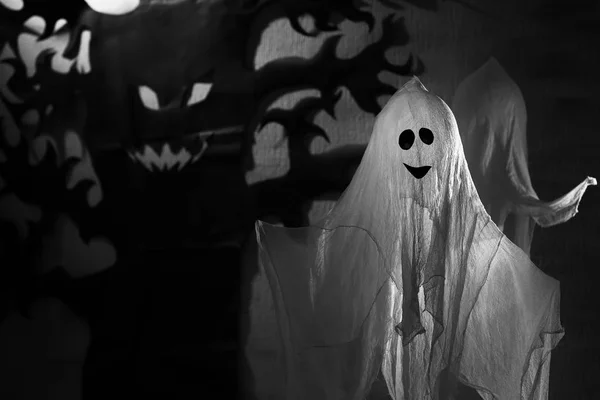 Funny ghost and creepy decor — Stock Photo, Image