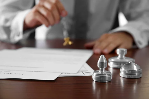 Notary public at work — Stock Photo, Image